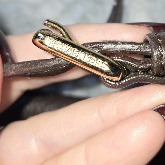 Michael Kors Dark Brown Leather Crossbody Bag - Picture 9 of 9